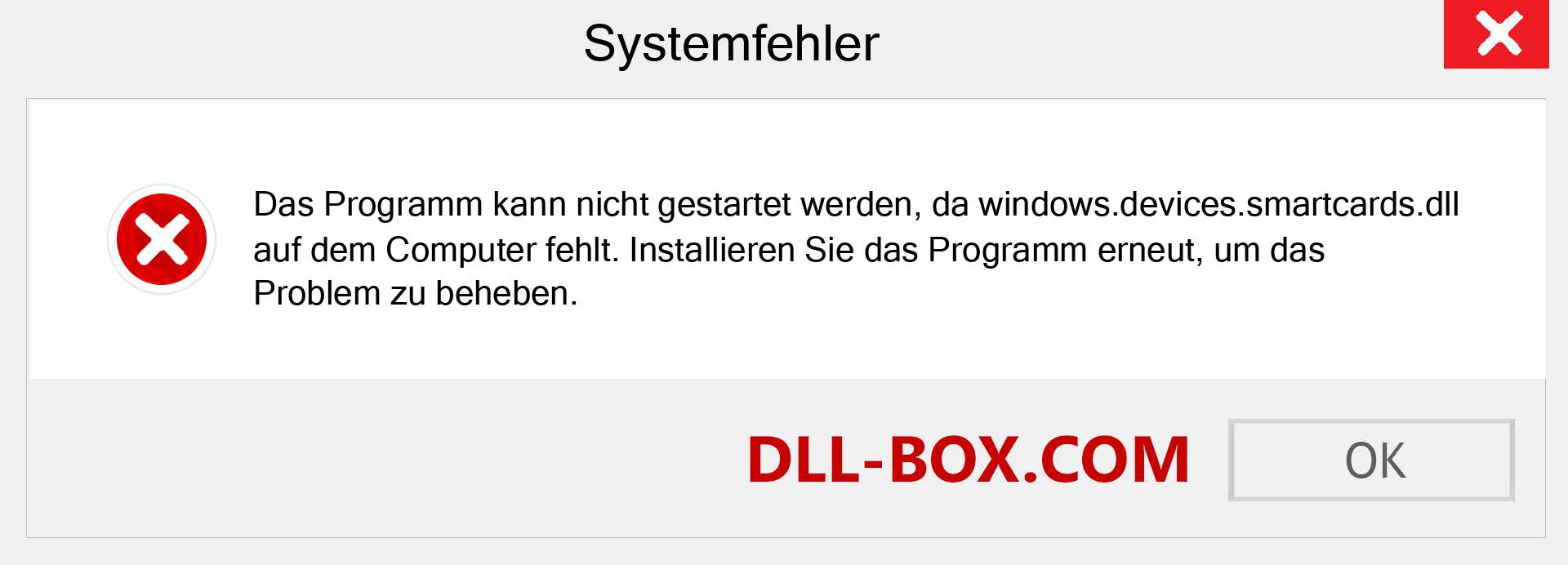 windows.devices.smartcards.dll-Datei fehlt?. Download für Windows 7, 8, 10 - Fix windows.devices.smartcards dll Missing Error unter Windows, Fotos, Bildern